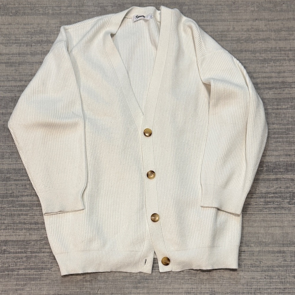 Amazon Women's Cream Cardigan oversized Sweater